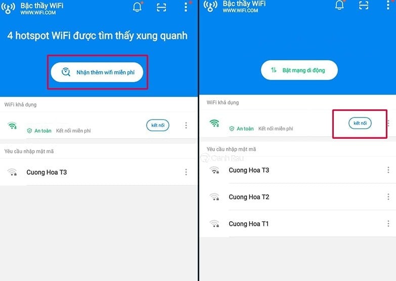 nhấn một cái, kết nối Wi-Fi miễn phí không cần mật khẩu 1 Ứng dụng WiFi Master hỗ trợ người dùng cả Android và iPhone truy cập WiFi miễn phí dễ dàng.