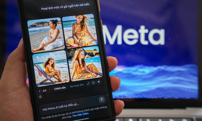 Một truy vấn với Meta AI trên nền web. Ảnh: Bảo Lâm