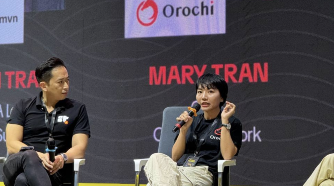 Bà Trần Thị Kiều Diễm, CEO Orochi Network tại sự kiện Hongkong Consensus. Ảnh: Orochi