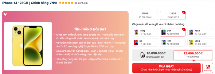 Đón lễ 30/4, giá đập hộp iPhone 14 giảm mạnh, chỉ từ 12 triệu có ngay iPhone xịn 2 T4