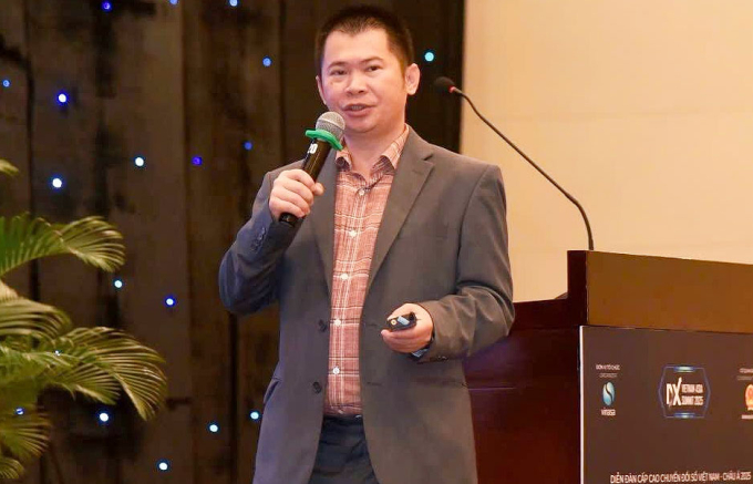 Vietnam - Asia DX Summit 2025: Thúc đẩy chuyển đổi số và AI để tăng trưởng đột phá 2 ông Phạm Tiến Thành, CEO Saigon Technology, tại Vietnam - Asia DX Summit 2025. Ảnh: Song Hà