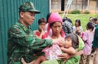 Cháu P.X.X được tìm thấy tại khu vực rừng cách nhà 5km.