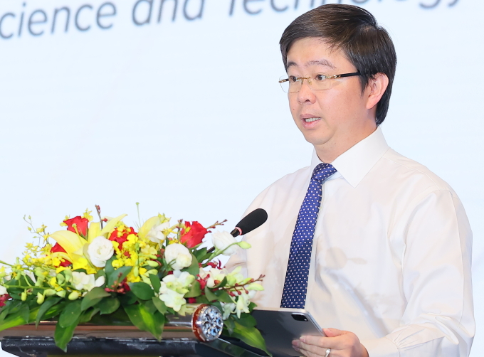 Thứ trưởng Bùi Hoàng Phương nói về những lợi thế của ngành kiểm toán khi ứng dụng công nghệ. Ảnh: T Bình