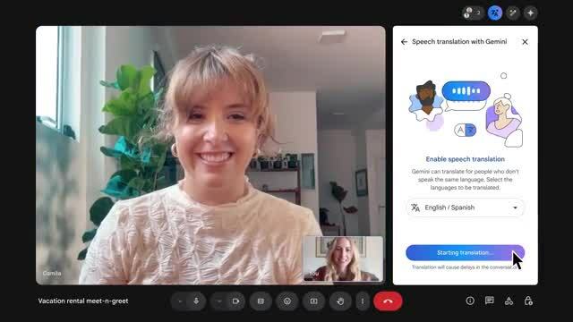 Dịch cuộc gọi thời gian thực của Google Meet