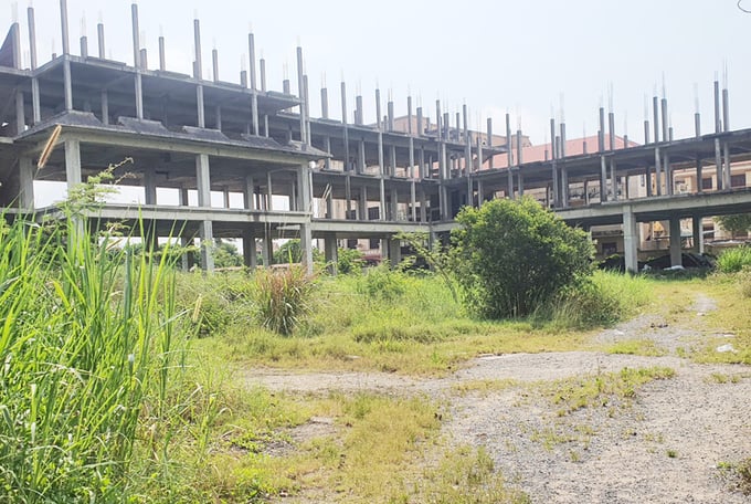Thu hồi dự án của Công ty Hoàng Gia Phát 1 Quảng Bình thu hồi hơn 5.000m2 đất dự án khách sạn Coco's Boutique sau nhiều năm đắp chiếu. (Ảnh: Bùi Thành)
