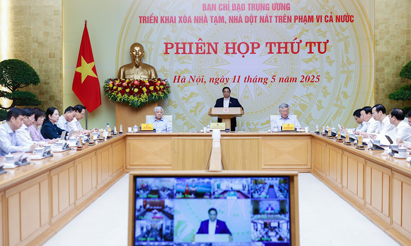 Quang cảnh phiên họp tại điểm cầu Trung ương (Ảnh: Chinhphu.vn).