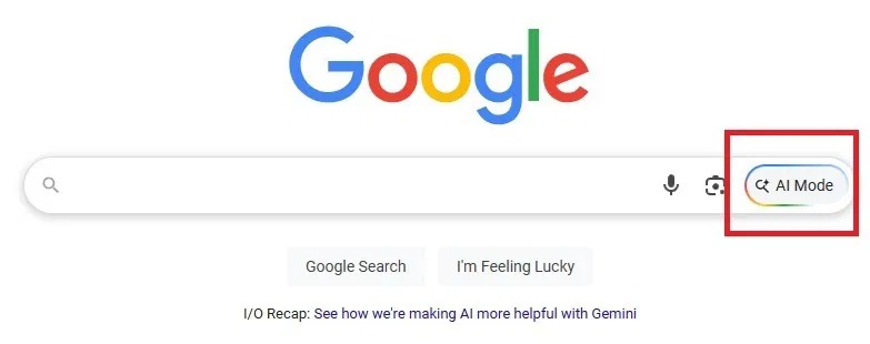 6 mẹo sử dụng AI Mode trong Google Search 1 Sử dụng nút AI Mode trong Google.