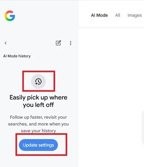 6 mẹo sử dụng AI Mode trong Google Search 6 Kiểm tra lịch sử tìm kiếm ở AI Mode.