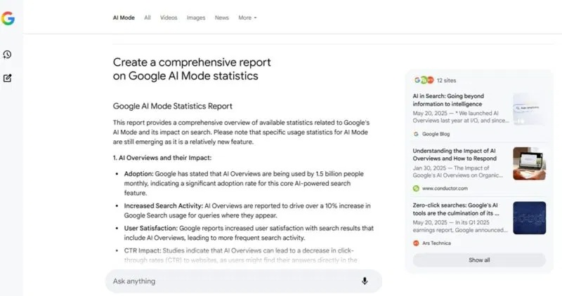 6 mẹo sử dụng AI Mode trong Google Search 8 Tìm hiểu sâu hơn về tìm kiếm AI Mode.
