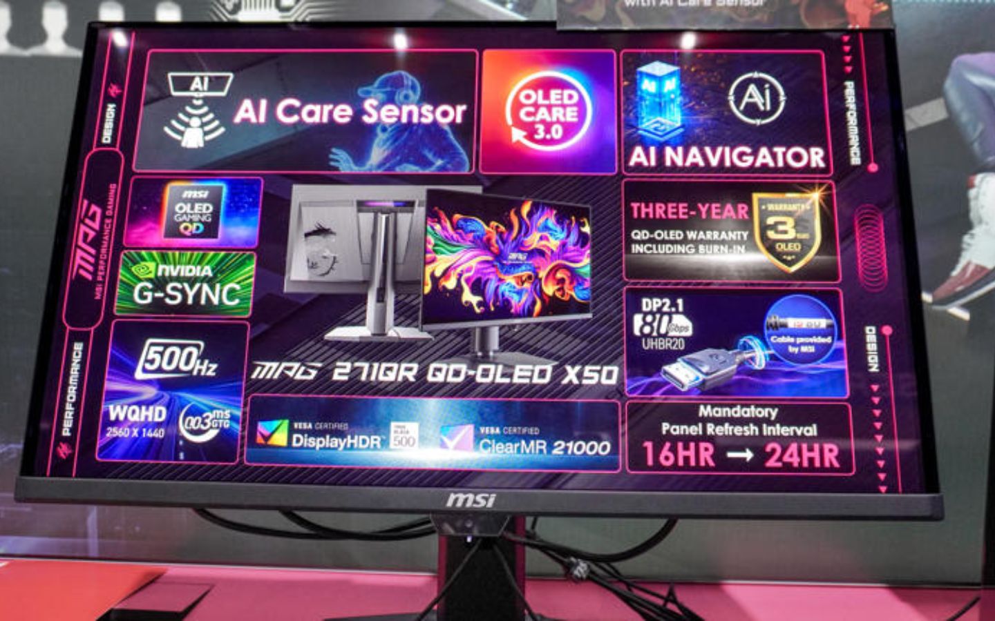 Top 15 siêu phẩm công nghệ ấn tượng nhất tại triển lãm Computex 2025 9 MSI MAG 272QP QD-OLED X50