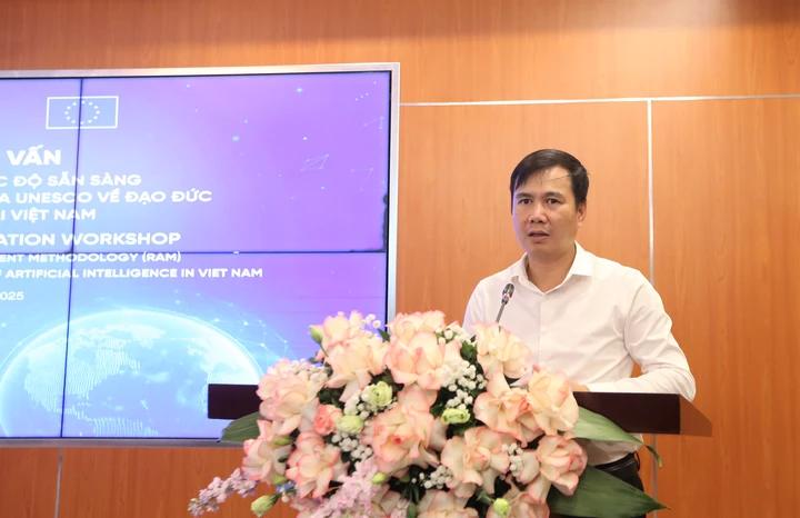 UNESCO hỗ trợ Việt Nam xây dựng khung đạo đức AI 1 Thứ trưởng Bùi Thế Duy phát biểu khai mạc.