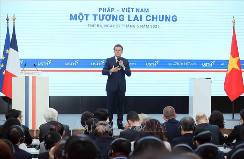 Pháp muốn hợp tác với Việt Nam trong lĩnh vực AI 1 Tổng thống Cộng hòa Pháp Emmanuel Macron - Ảnh: TTXVN.