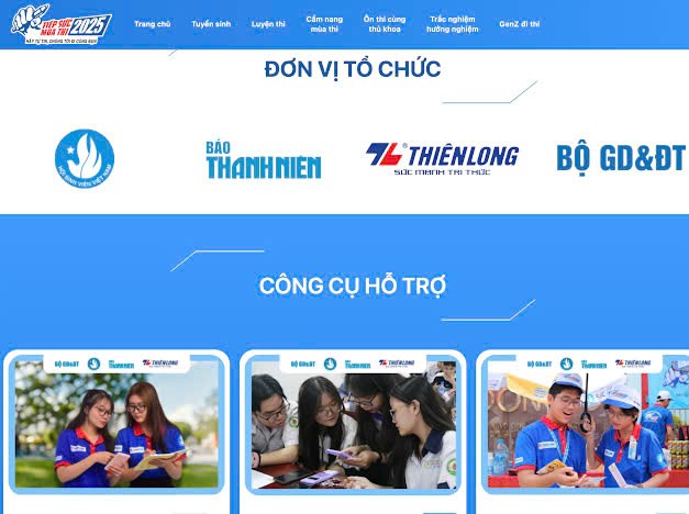 Nền tảng website toàn diện tiepsucmuathi.vn 2025. (Ảnh: Đ.Hải)