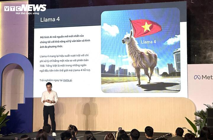 93% doanh nghiệp Việt sử dụng AI để tiếp cận khách hàng 4 Meta AI được tích hợp sâu và xuyên suốt trên các nền tảng Messenger, Facebook, Instagram, WhatsApp, phiên bản ứng dụng và web. Tiếng Việt là một trong những ngôn ngữ đầu tiên mà Llama 4 hỗ trợ. (Ảnh: Mạnh Hùng)
