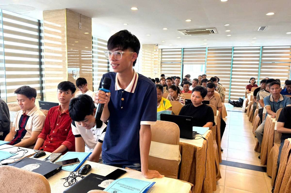 Các bạn trẻ tỉnh Quảng Trị sôi nổi tương tác và hào hứng khi được trang bị những kỹ năng mới