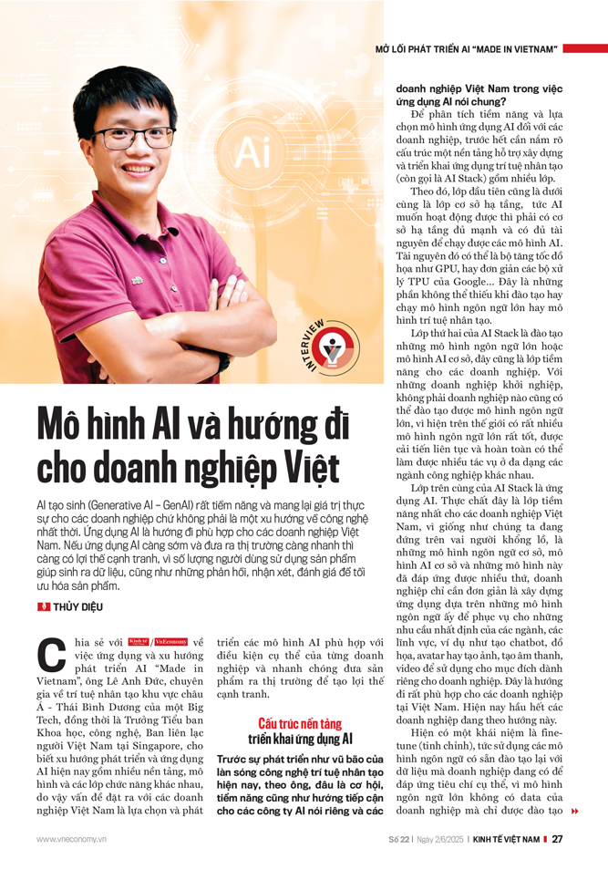 Mô hình AI và hướng đi cho doanh nghiệp Việt 8 Mô hình AI và hướng đi cho doanh nghiệp Việt - Ảnh 8