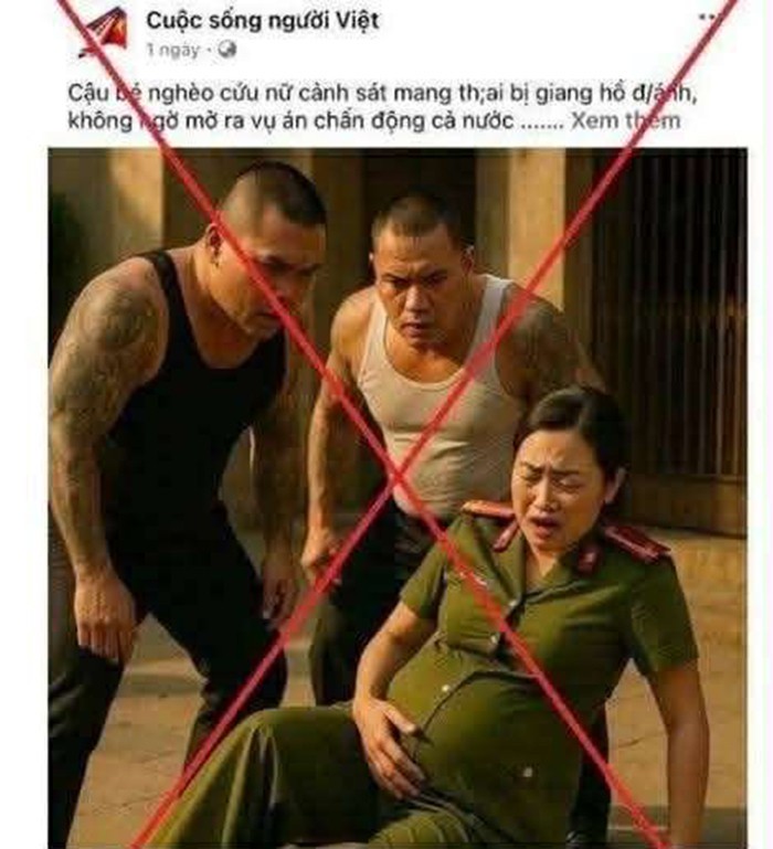Bức ảnh được tạo ra bằng AI lan truyền trên mạng xã hội gần đây.