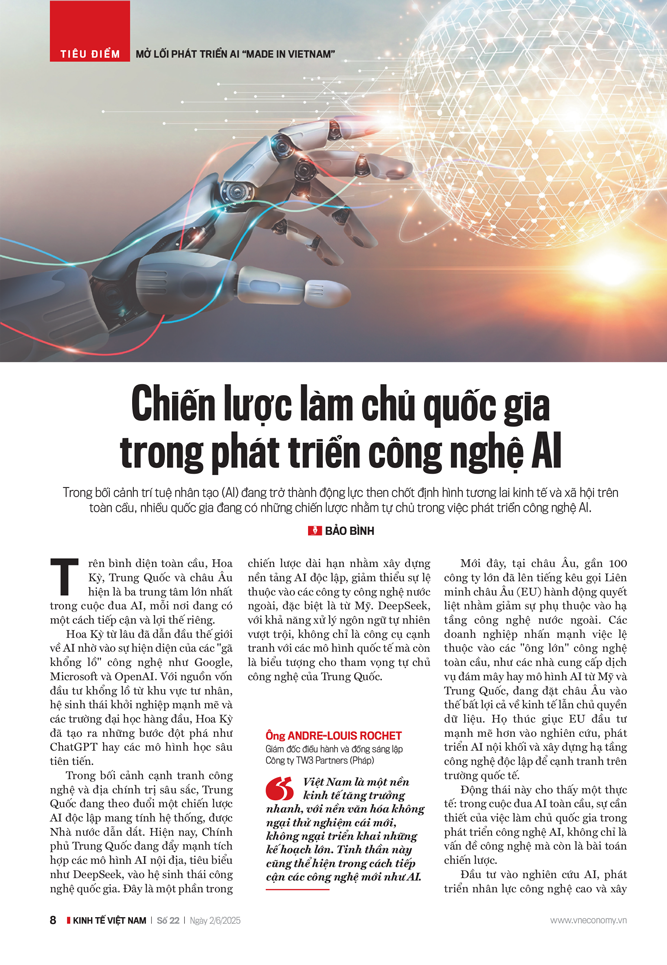 Chiến lược làm chủ quốc gia trong phát triển công nghệ AI 3 Chiến lược làm chủ quốc gia trong phát triển công nghệ AI - Ảnh 1