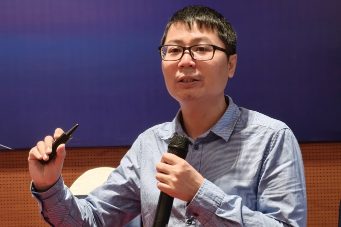 Viện trưởng Viện IPS - Nguyễn Quang Đồng tại Hội báo 2025. Ảnh: Trọng Đạt