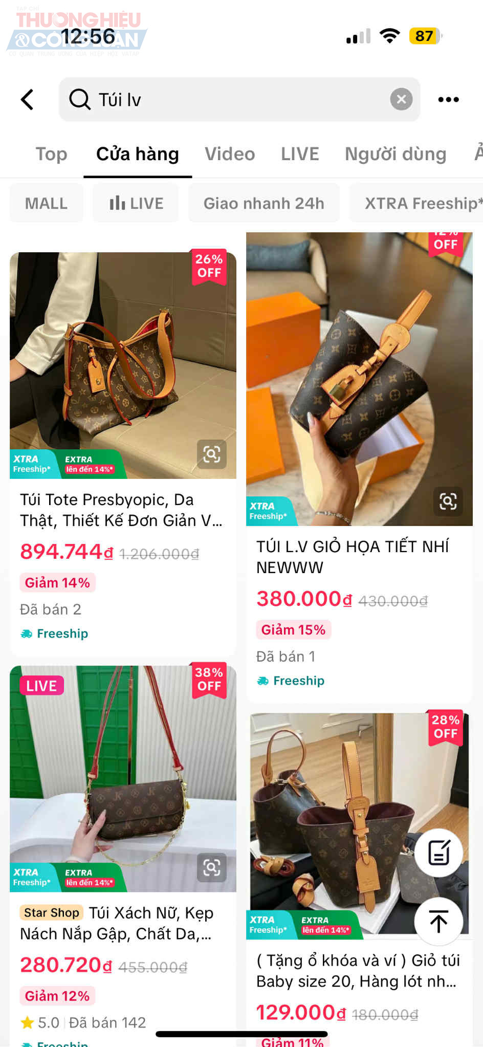 Dày dép, túi sách nhái thương hiệu nỗi tiếng giá chỉ vài trăm nghìn hiện ra sau vài thao tác trên tiktok shop Dày dép, túi sách nhái thương hiệu nỗi tiếng giá chỉ vài trăm nghìn hiện ra sau vài thao tác trên tiktok shop