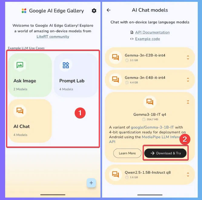 Cách chạy mô hình AI ngoại tuyến trên Android với Google AI Edge Gallery 3 Tải xuống mô hình AI ngoại tuyến cho Android
