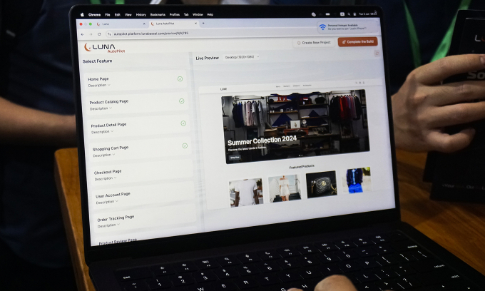 AI Agent Việt tạo website trong vài phút 2 Giao diện của Luna Base AI. Ảnh: Bảo Lâm