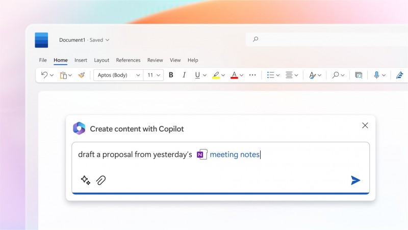 Copilot  tích hợp sâu trong các ứng dụng văn phòng như Word, Excel, PowerPoint...Ảnh: 