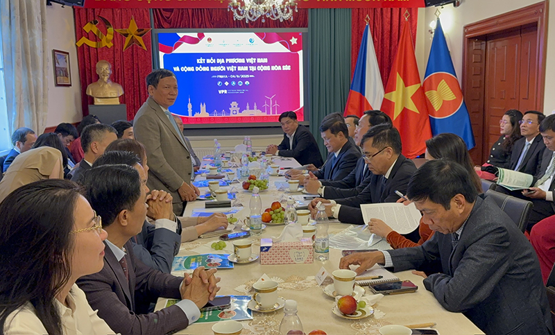 Ông Hoàng Đình Thắng, Chủ tịch Hội Người Việt Nam ở châu Âu phát biểu tại toạ đàm. 