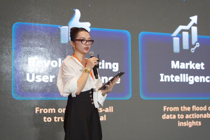 MEXC ứng dụng AI và blockchain tái định hình giao dịch kỹ thuật số 1 Bà Nguyễn Thái Phượng Trang, Giám đốc thương hiệu (CBO) MEXC chia sẻ tại diễn đàn. Ảnh: BTC