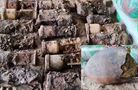 Phát hiện quả bom hơn 900kg và hàng trăm vật liệu nổ khu vực sông Đà