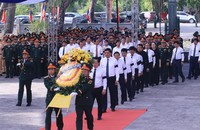 Lễ truy điệu được diễn ra trang trọng để đưa 76 liệt sĩ, chuyên gia quân tình nguyện về nơi an nghỉ.