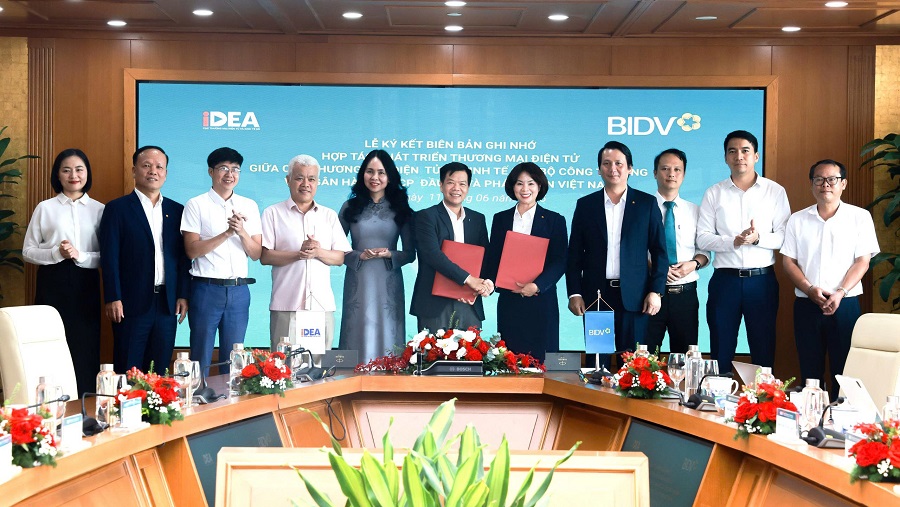 Cục Thương mại điện tử hợp tác cùng BIDV nhằm nâng cao nhận thức và kỹ năng ứng dụng thương mại điện tử, thanh toán số cho doanh nghiệp và tiểu thương