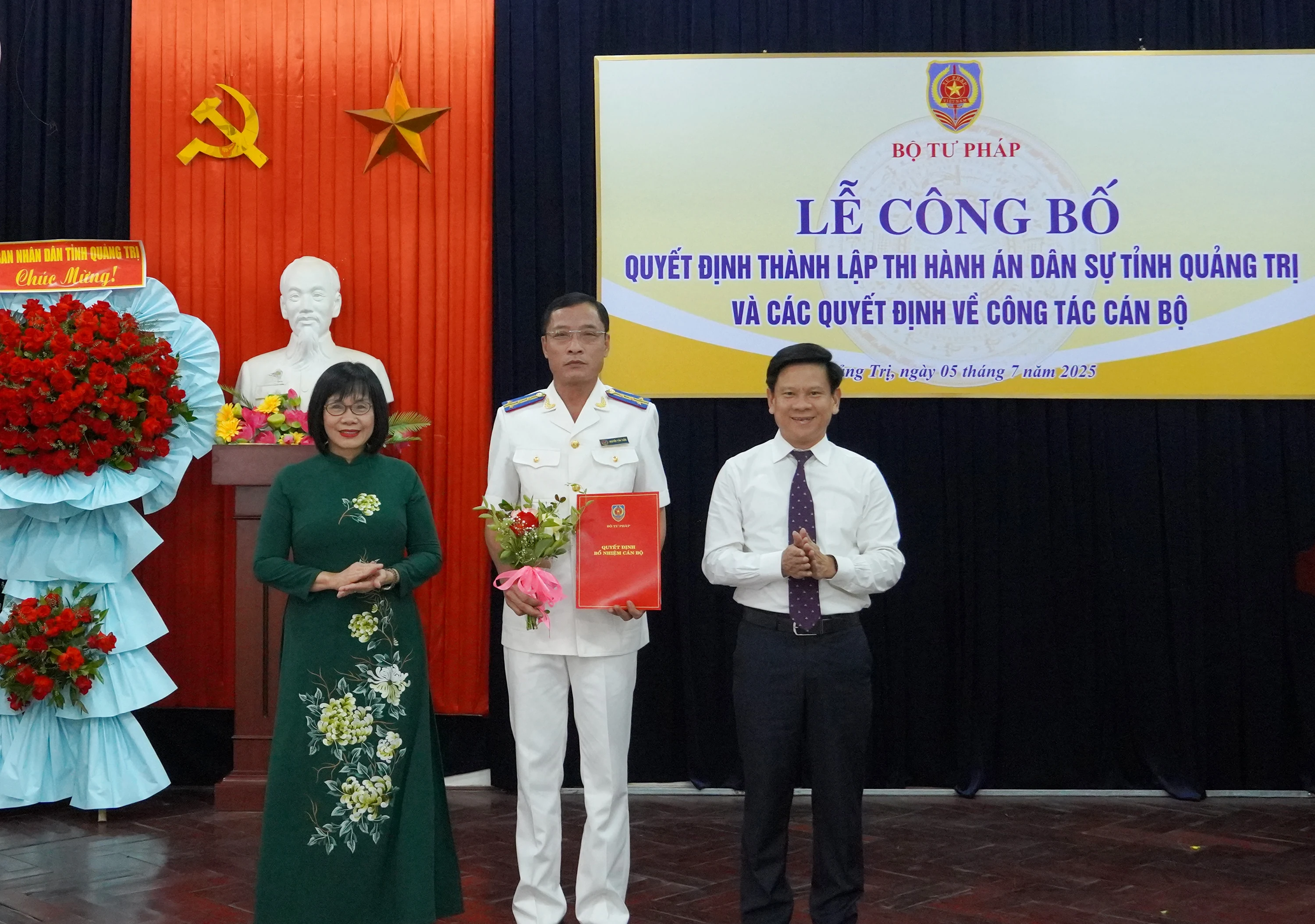 Công bố quyết định thành lập Thi hành án dân sự tỉnh Quảng Trị