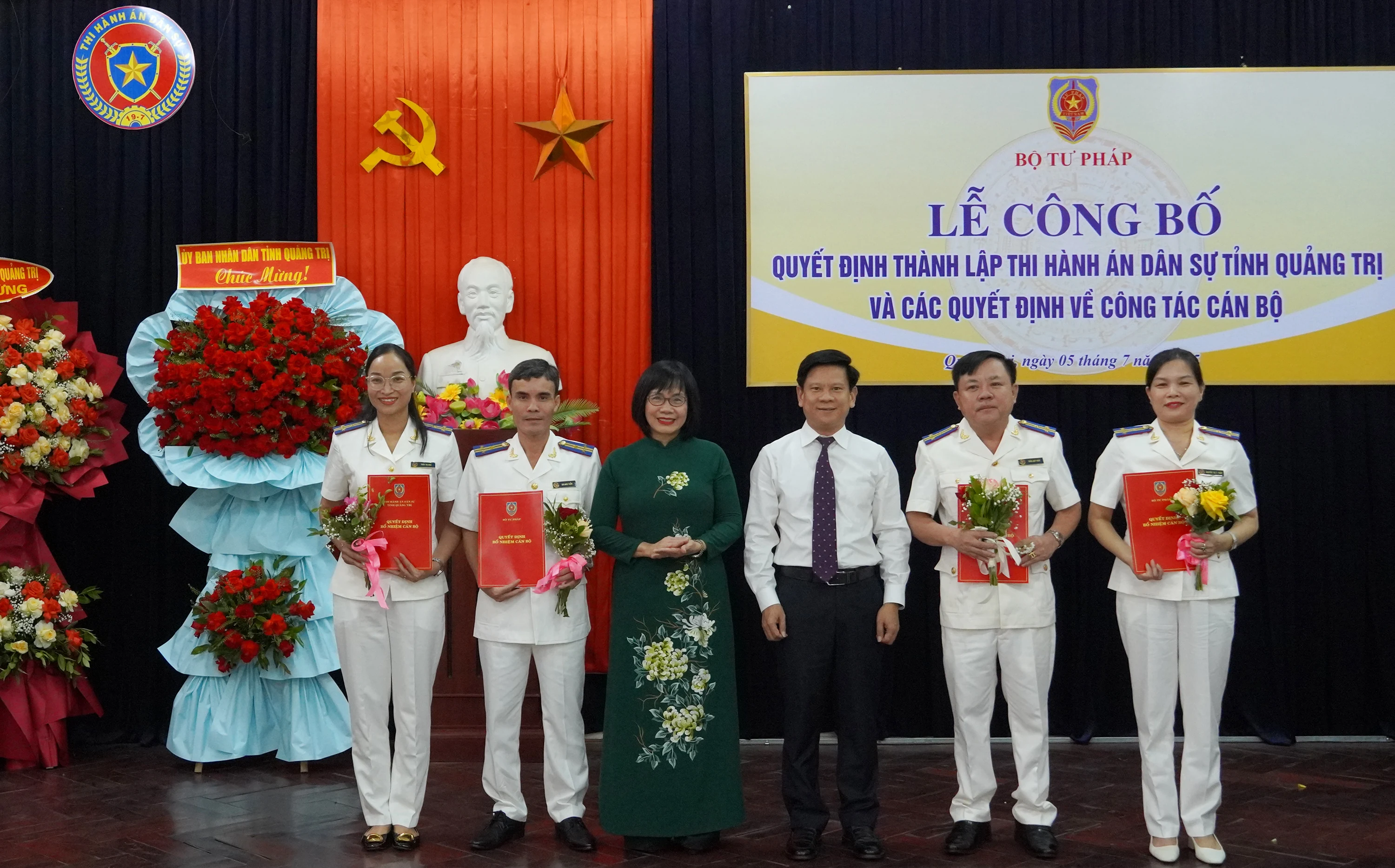 Công bố quyết định thành lập Thi hành án dân sự tỉnh Quảng Trị