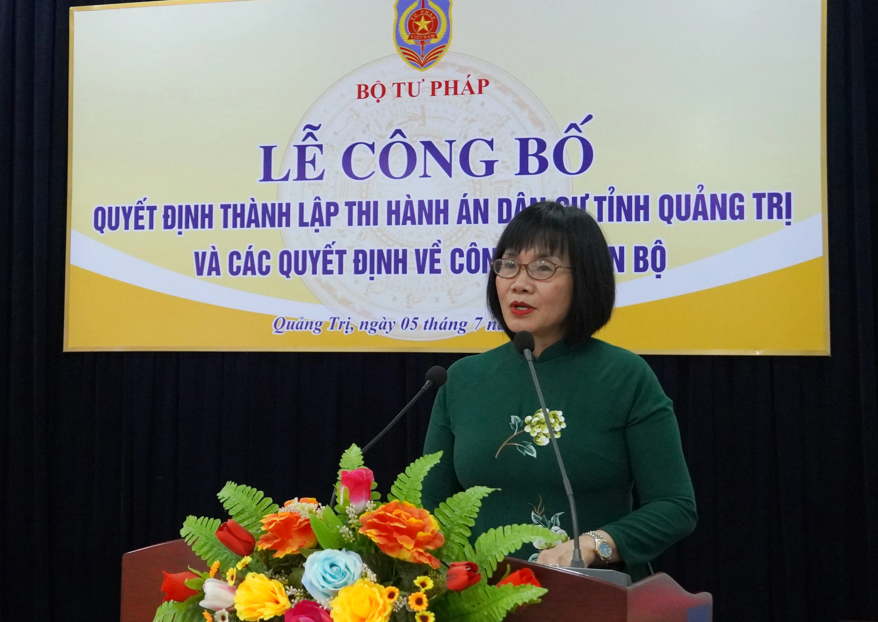 Công bố quyết định thành lập Thi hành án dân sự tỉnh Quảng Trị