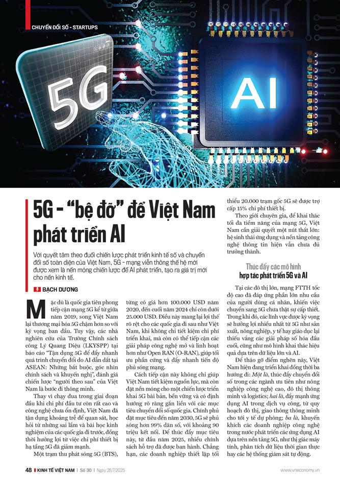 5G - “bệ đỡ” để Việt Nam phát triển AI 1 5G - “bệ đỡ” để Việt Nam phát triển AI - Ảnh 1