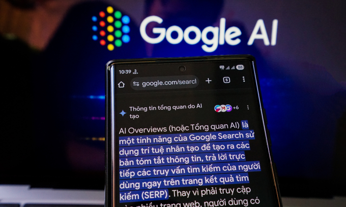 Giao diện Google Overviews hiển thị trên smartphone. Ảnh: Bảo Lâm