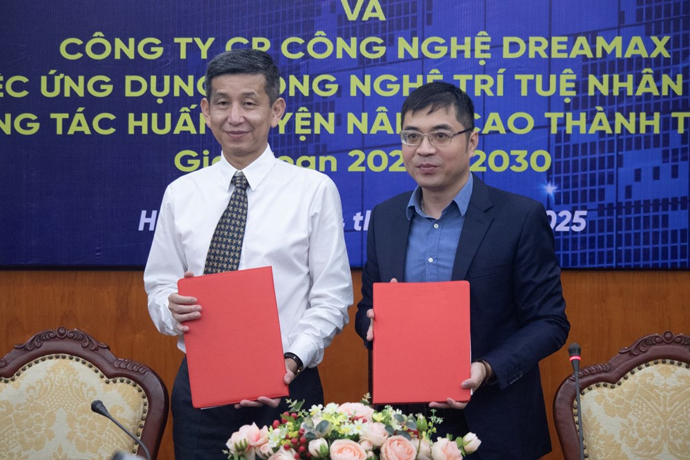 Kí kết thoả thuận hợp tác về ứng dụng công nghệ trí tuệ nhân tạo (AI) trong công tác huấn luyện thể thao | Thể thao 1 Kí kết thoả thuận hợp tác về ứng dụng công nghệ trí tuệ nhân tạo (AI) trong công tác huấn luyện thể thao - ảnh 1