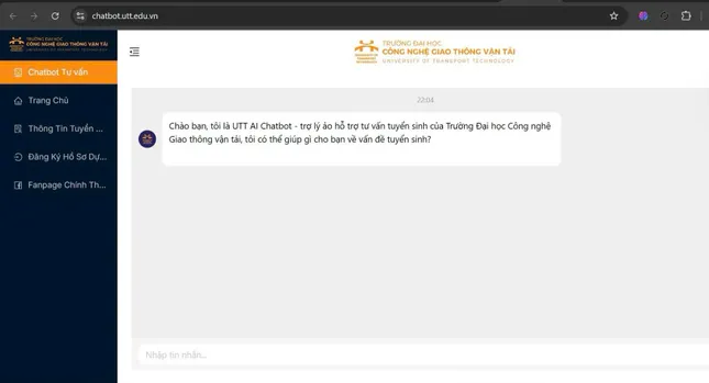 Trường ĐH Công nghệ Giao thông Vận tải ra mắt AI Chatbot do giảng viên, sinh viên phát triển hỗ trợ tuyển sinh 2025 ảnh 2