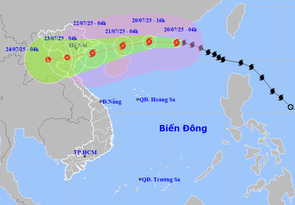 Bão Wipha tăng lên cấp 11 giật cấp 14, hướng vào Quảng Ninh - Ninh Bình - 1 Bão Wipha tăng lên cấp 11 giật cấp 14, hướng vào Quảng Ninh - Ninh Bình - 1