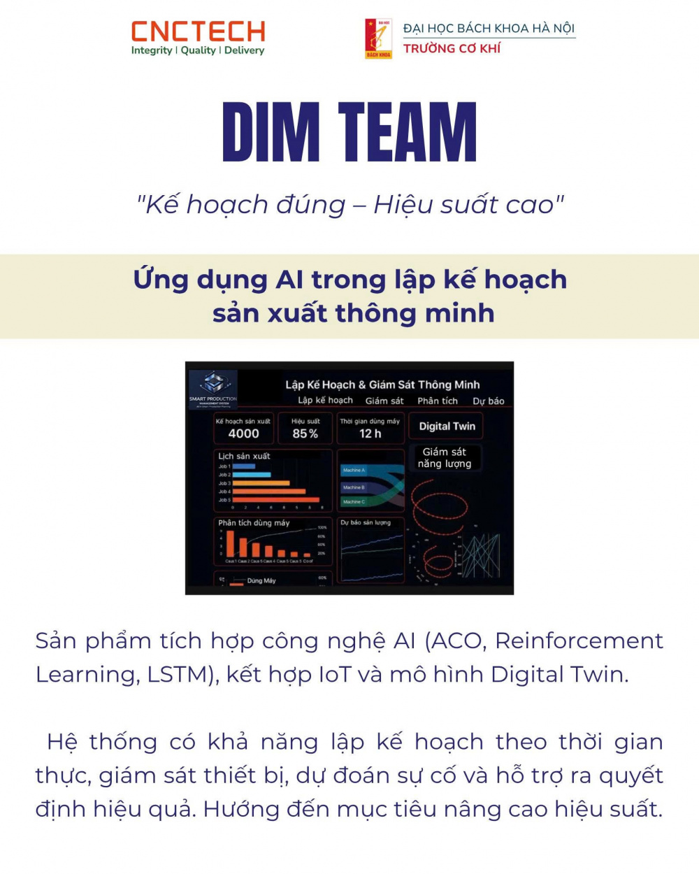 “Ứng dụng AI & Tự động hóa vào sản xuất cơ khí” 10 - DREAM TEAM – AI & IoT giám sát tình trạng động cơ trong sản xuất