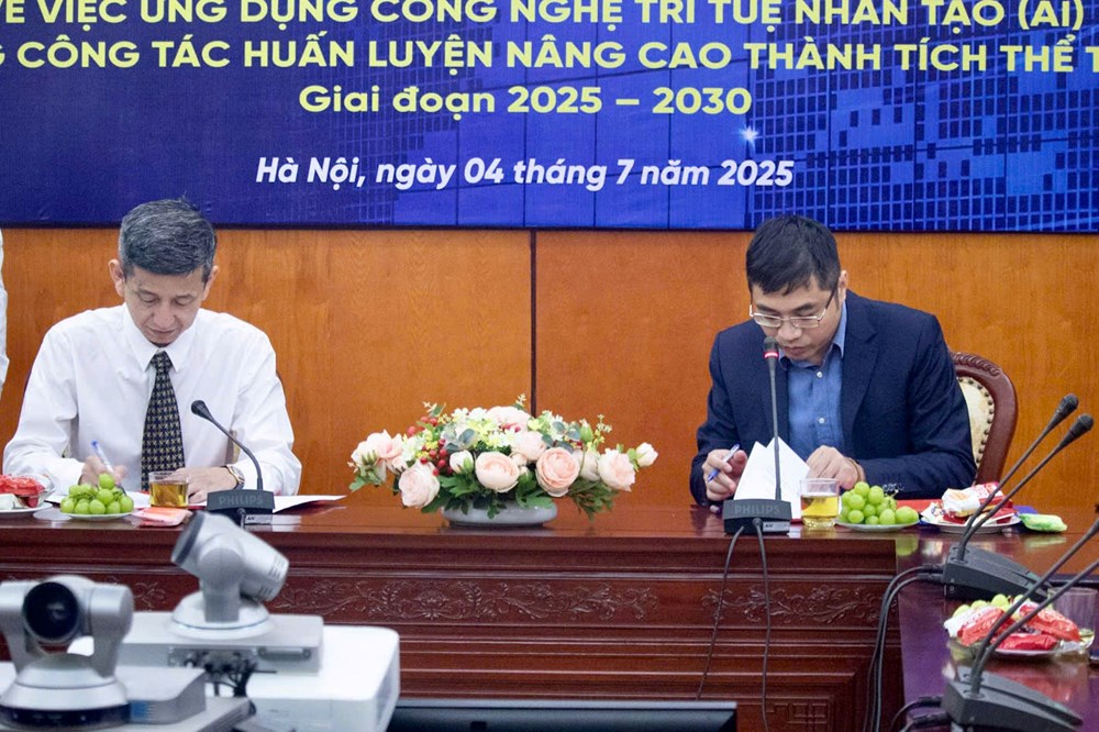 Kí kết thoả thuận hợp tác về ứng dụng công nghệ trí tuệ nhân tạo (AI) trong công tác huấn luyện thể thao | Thể thao 4 Kí kết thoả thuận hợp tác về ứng dụng công nghệ trí tuệ nhân tạo (AI) trong công tác huấn luyện thể thao - ảnh 4
