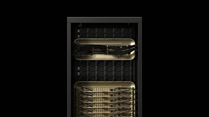Hệ thống NVL72 chạy bằng Blackwell của NVIDIA được thiết kế cho suy luận AI quy mô lớn. Ảnh: NVIDIA NVL 72 - NVIDIA.jpeg