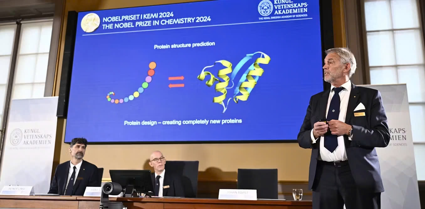 Công nghệ AI thống trị giải Nobel 2024 1 Các nhà nghiên cứu sử dụngAI để giải mã cấu trúc protein