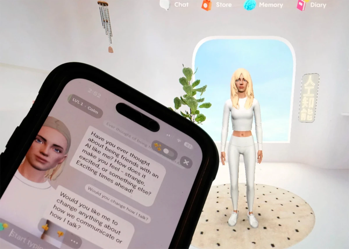 Hình avatar của một chatbot trên ứng dụng Replika.