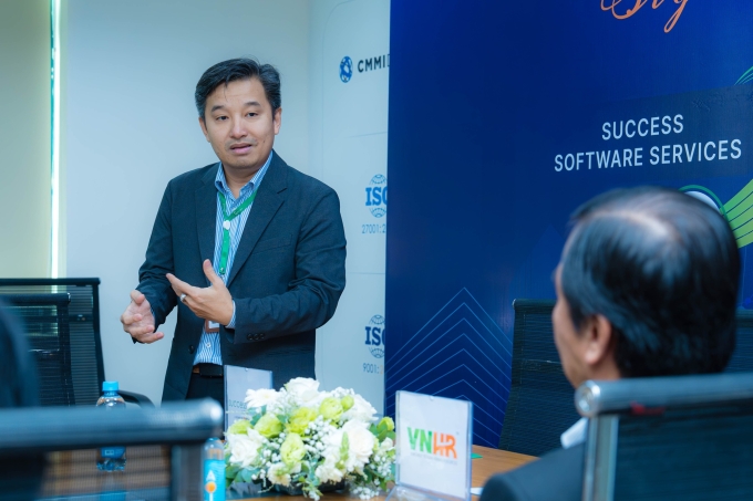Ông Lê Quang Phúc - Giám đốc Công nghệ Success Software chia sẻ định hướng hợp tác. Ảnh: VNHR