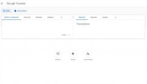Screenshot of Google Translate