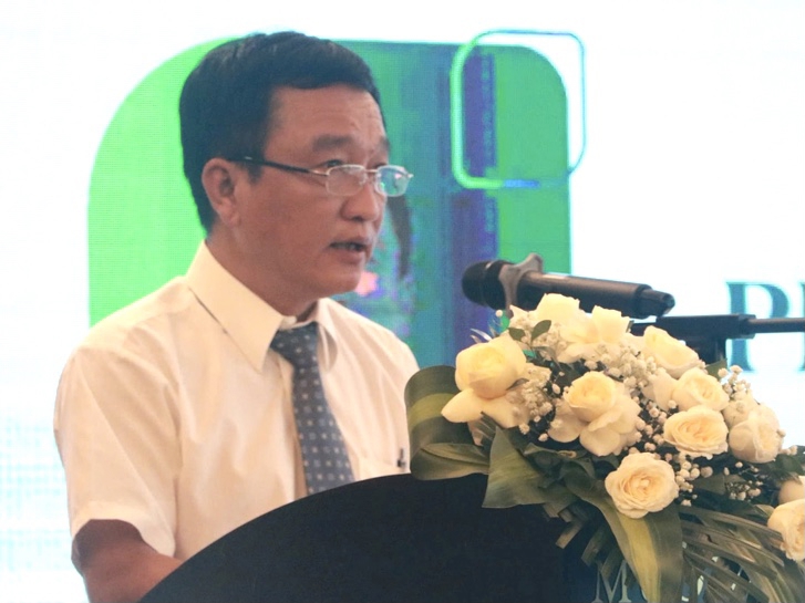 Phó Giám đốc Sở Công Thương Đà Nẵng Huỳnh Xuân Sơn phát biểu tại Hội  nghị tổng kết hoạt động liên kết vùng trong phát triển thương mại điện tử.