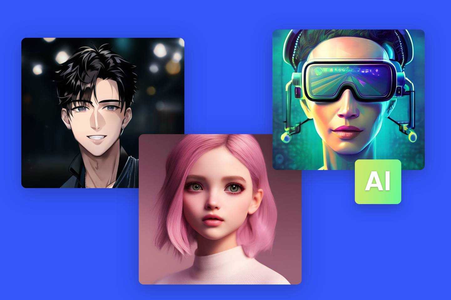 Ứng dụng AI đang khiến giới trẻ mê mẩn 1 imgv3.fotor.com images videoimage three anime characters generated by fotor ai anime character crea