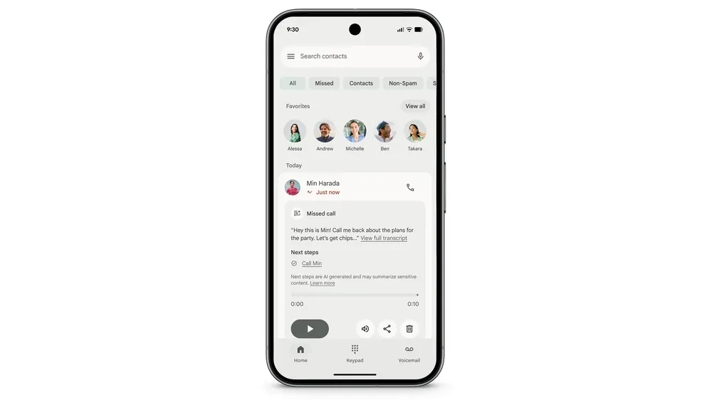 9 cách AI biến Google Pixel 10 thành chiếc điện thoại tốt nhất của Google 2 Photo of Take a Message pulling text and actions from a voicemail